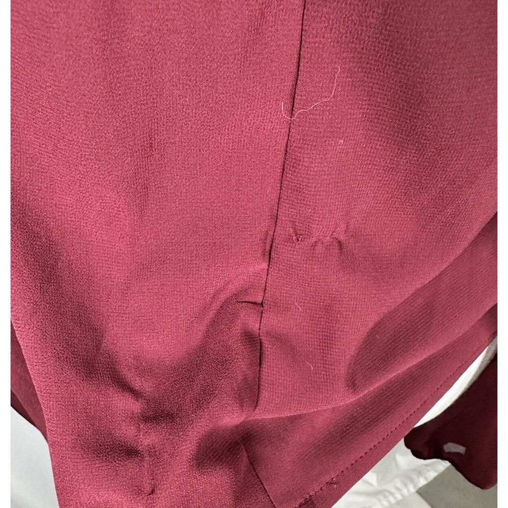 Misguided Maroon Sheer Long Sleeves Milkmaid Top US size 6 - Picture 4 of 6
